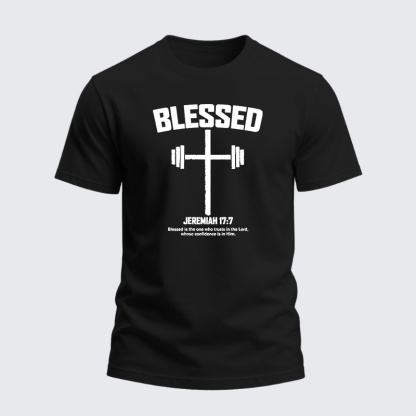 Heavyweight Cotton Tee - Blessed Cross