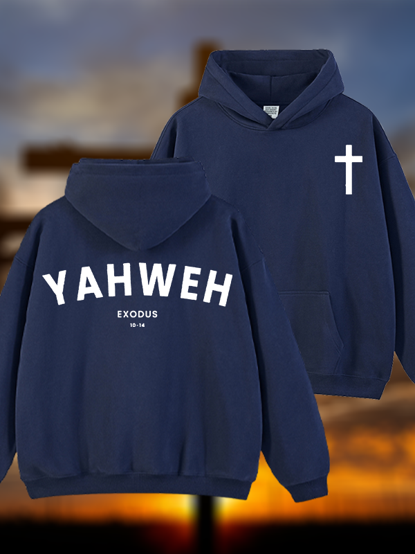 Yahweh Jesus God Christian Plush Fleece-Lined Hoodie