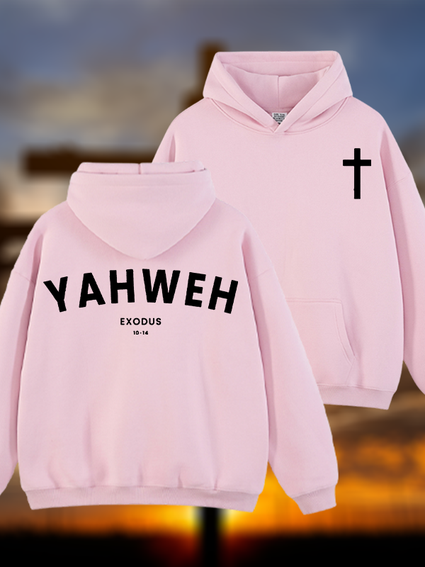 Yahweh Jesus God Christian Plush Fleece-Lined Hoodie