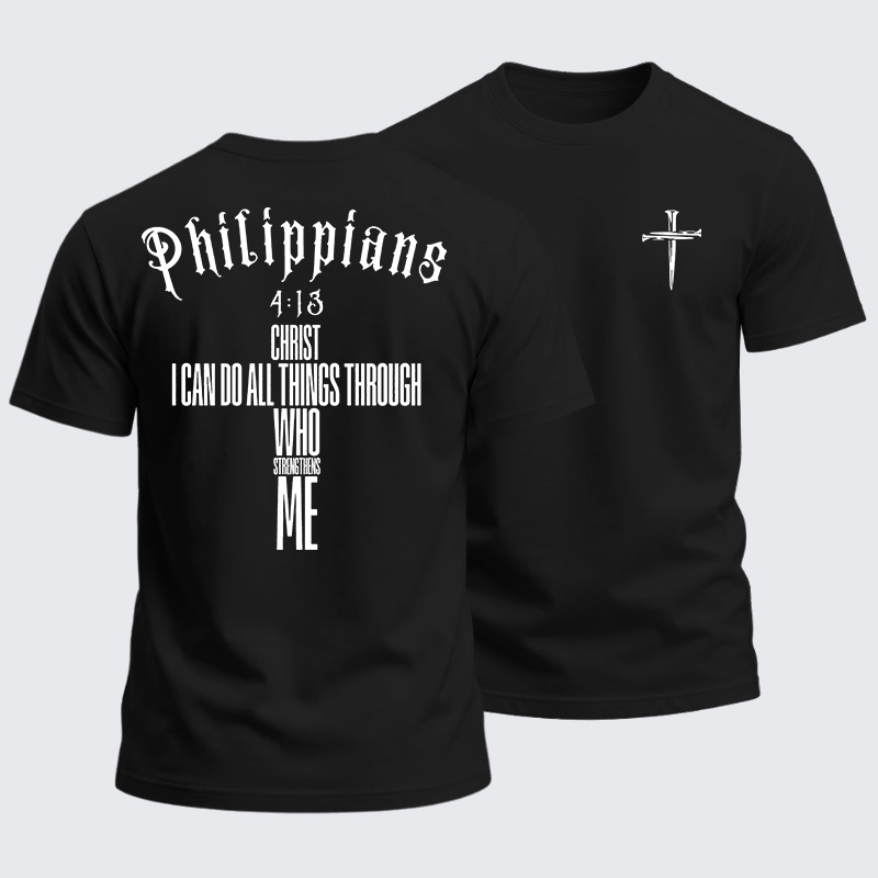Heavyweight Cotton Tee - I Can Do All Things Through Christ