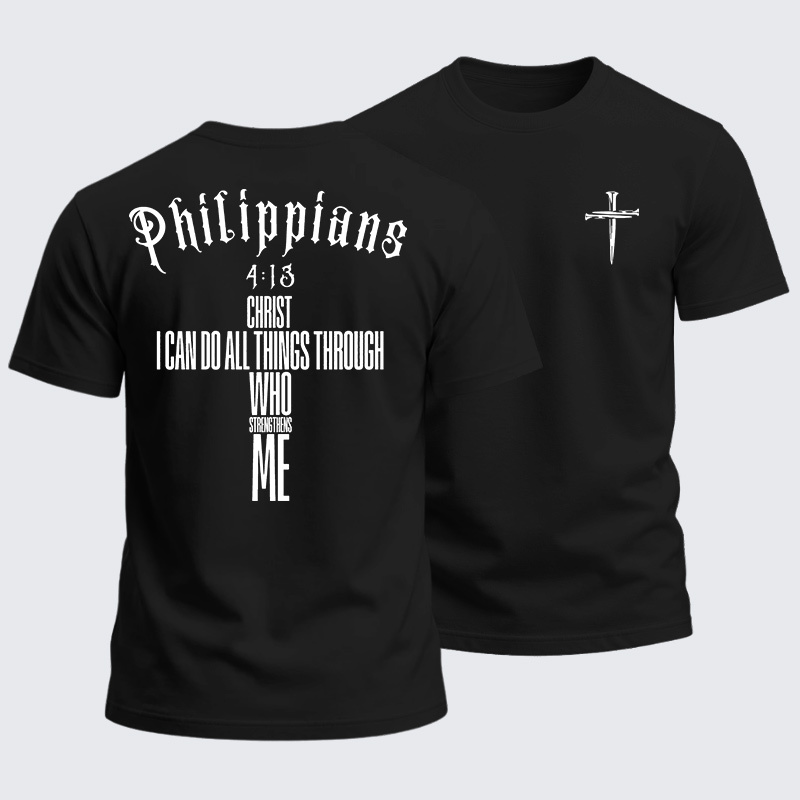 Heavyweight Cotton Tee - I Can Do All Things Through Christ