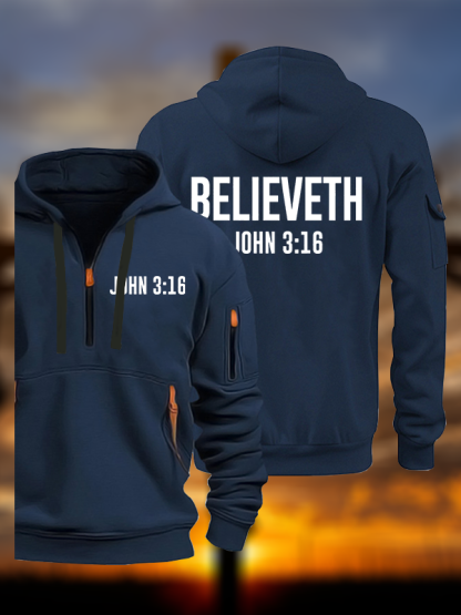 Believeth Jesus Jesus God Christian Zipper Hoodies