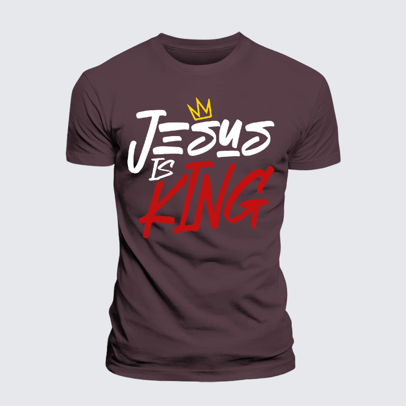 Jesus Is King Jesus God Christian Premium Mercerized Cotton Tee