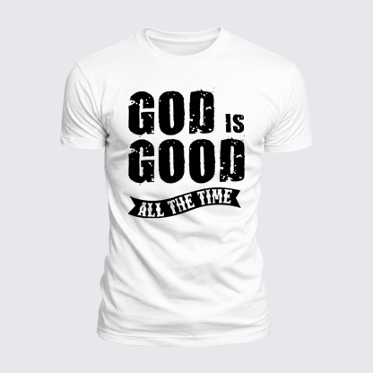 God Is Good All The Time Jesus God Christian  – Luxe Mercerized Interlock Cotton Tee