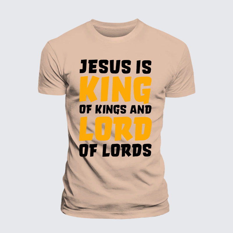 Jesus Is King Of Kings And Lord Of Lords Jesus God Christian Premium Mercerized Cotton Tee