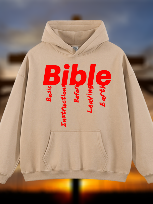 Bible Jesus God Christian Plush Fleece-Lined Hoodie