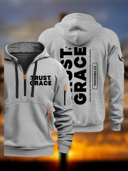 Trust Grace Jesus God Christian Zipper Hoodies