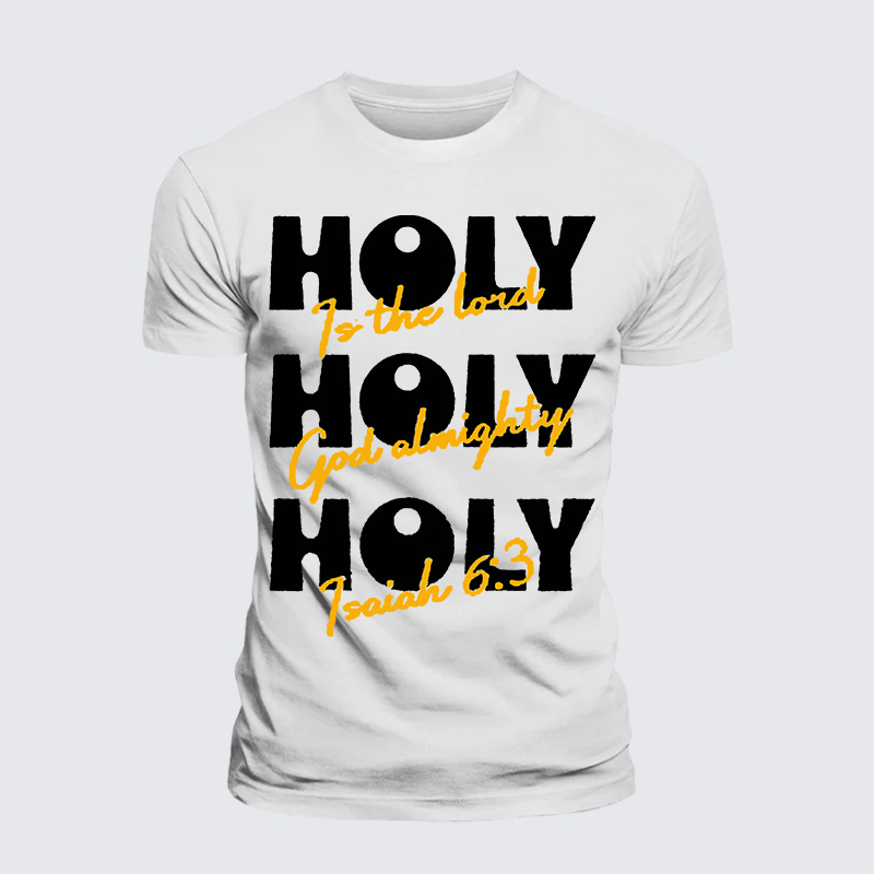 Holy Holy Holy Jesus God Christian Premium Mercerized Cotton Tee