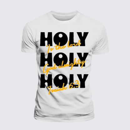 Holy Holy Holy Jesus God Christian Premium Mercerized Cotton Tee