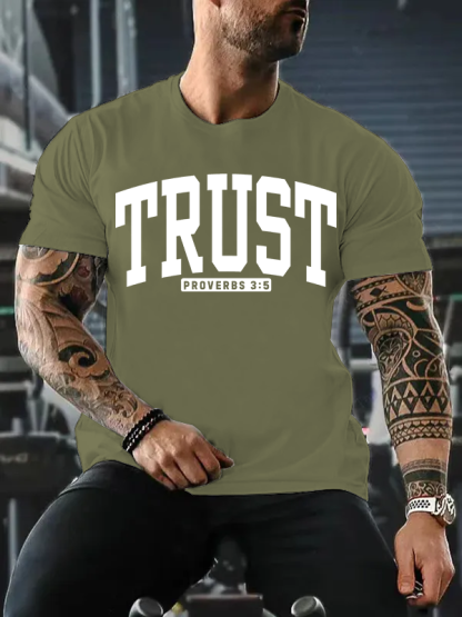 Trust In The Lord Jesus God Christian Cotton T-Shirt
