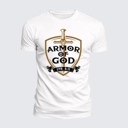 Armor Of God Jesus God Christian  – Luxe Mercerized Interlock Cotton Tee