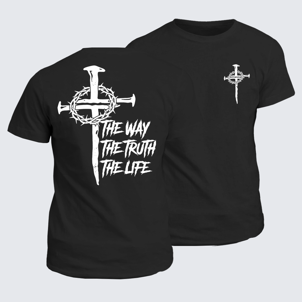 Man Of God Husband Dad Jesus God Christian Cotton T-Shirt