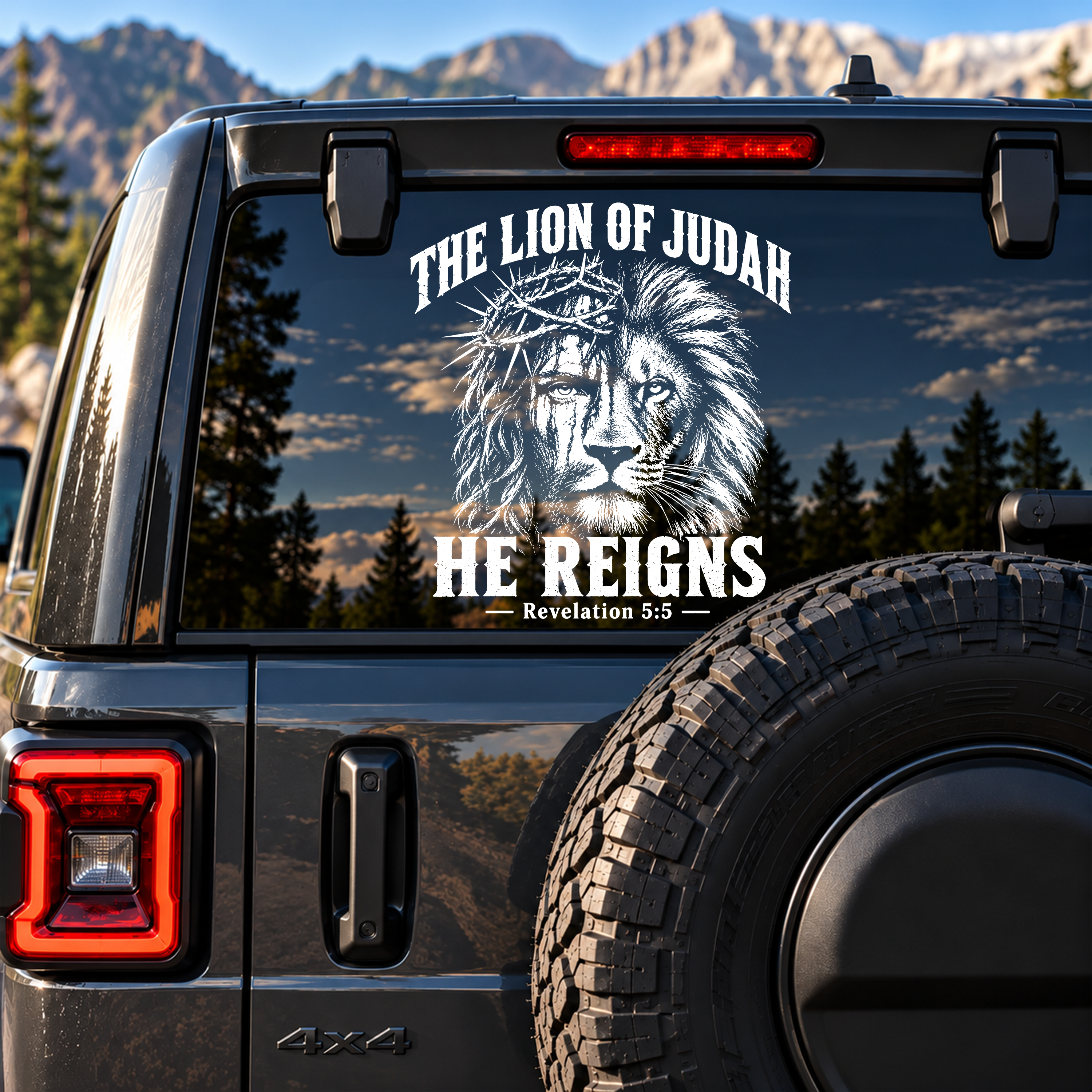 Car & Truck Vinyl Decals  -The Lion of Judah – He Reigns