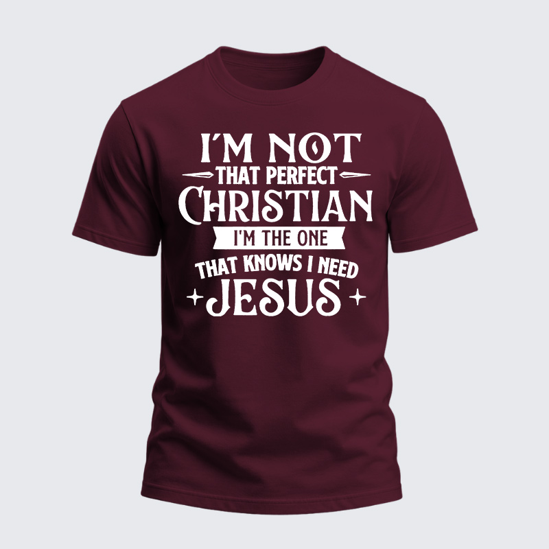 Heavyweight Cotton Tee - I'm Not That Perfect Christian Jesus