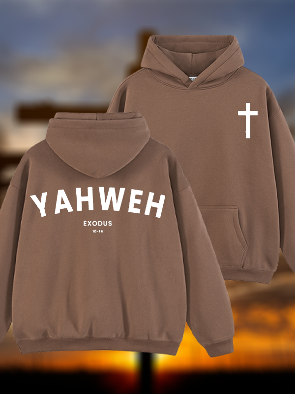 Yahweh Jesus God Christian Plush Fleece-Lined Hoodie