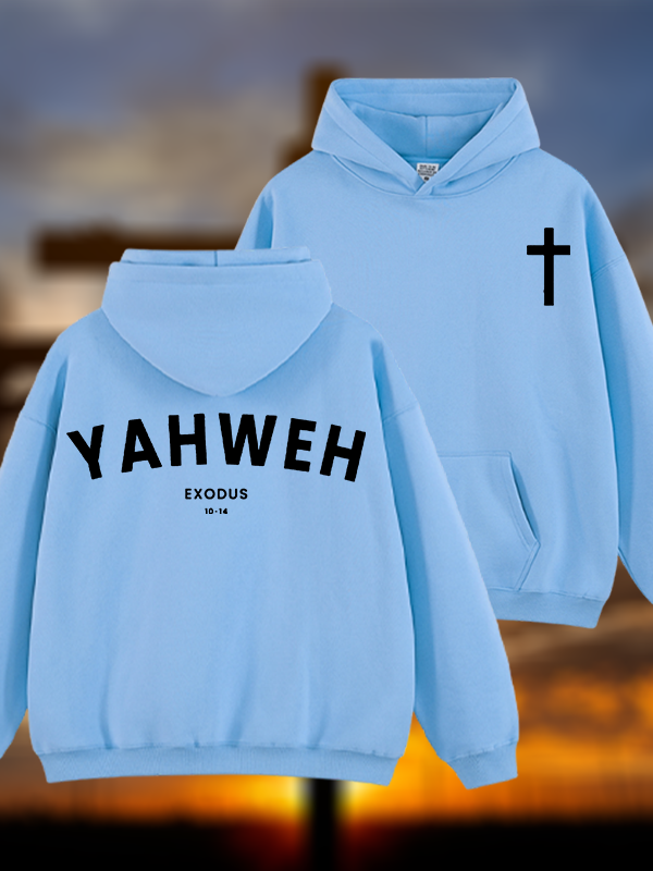 Yahweh Jesus God Christian Plush Fleece-Lined Hoodie