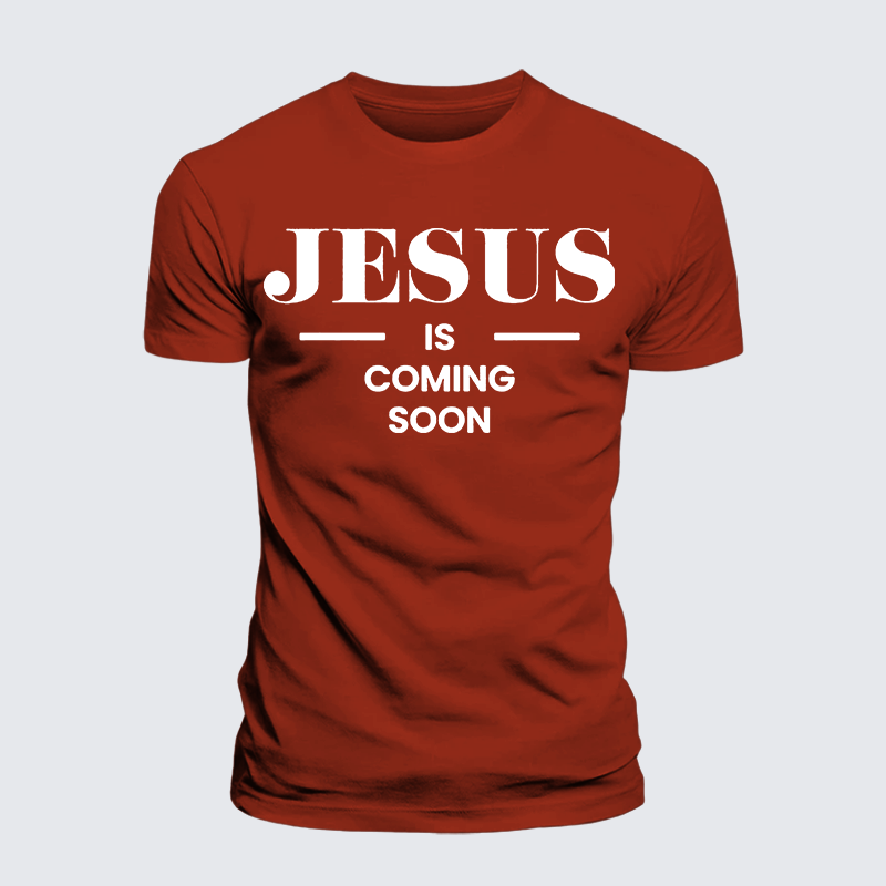 Jesus Is Coming Soon Jesus God Christian Premium Mercerized Cotton Tee