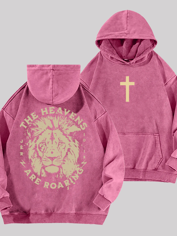 The Heavens Jesus God Christian Washed Hoodie
