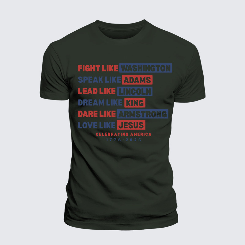 Love Like Jesus God Christian Premium Mercerized Cotton Tee