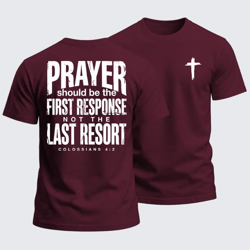 Heavyweight Cotton Tee - Prayer First Response
