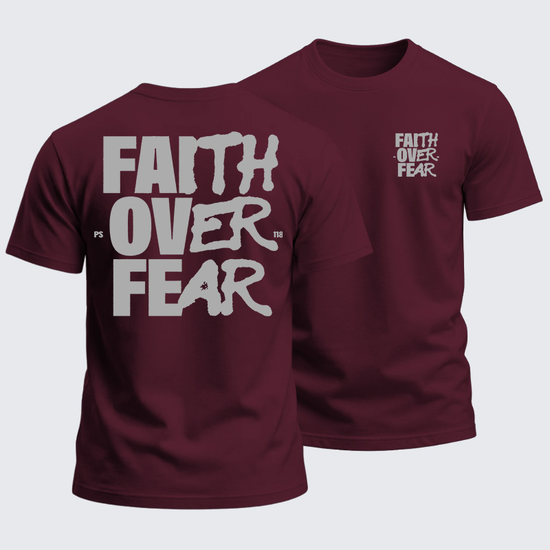 Heavyweight Cotton Tee - Faith Over Fear