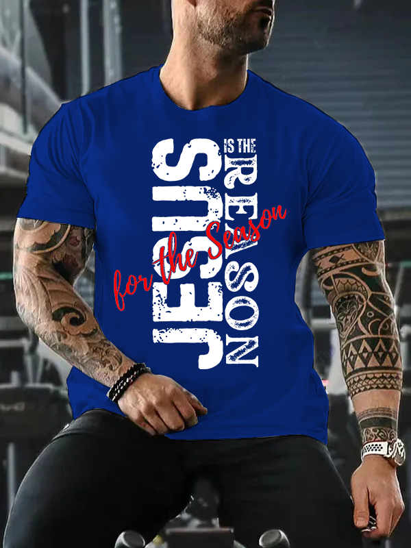 Jesus Is The Reason For The Season Jesus God Christian Cotton T-Shirt