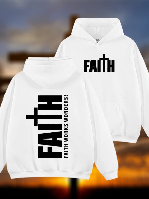 Faith Jesus God Christian Plush Fleece-Lined Hoodie