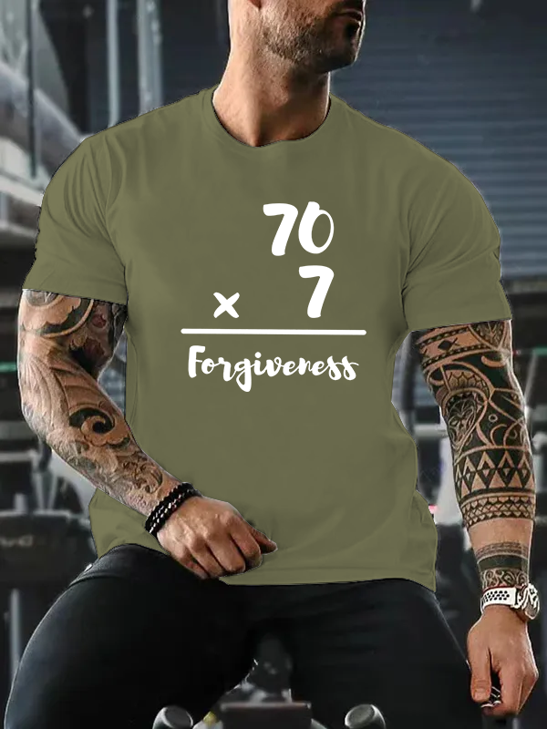 Forgive | Matthew 18:22 Jesus God Christian Cotton T-Shirt