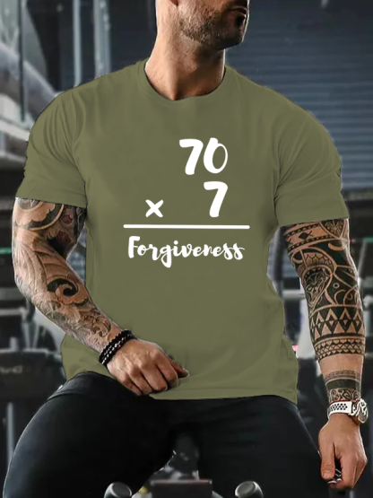 Forgive | Matthew 18:22 Jesus God Christian Cotton T-Shirt