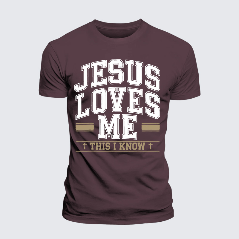 Jesus Love Me This I Know Jesus God Christian Premium Mercerized Cotton Tee