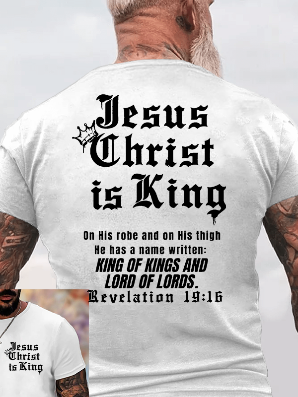 Man Of God Husband Dad Jesus God Christian Cotton T-Shirt