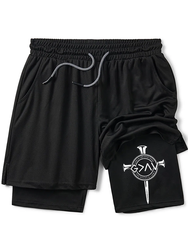 God Is Greater Than Your Highs and Lows Christian Performance Shorts