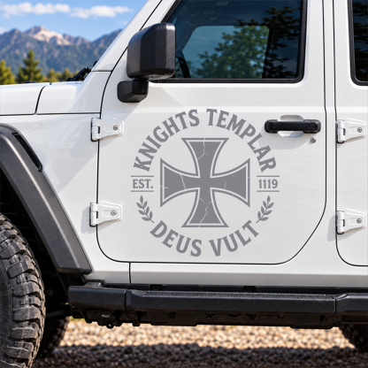 Car & Truck Vinyl Decals - Knights Templar Deus Vult