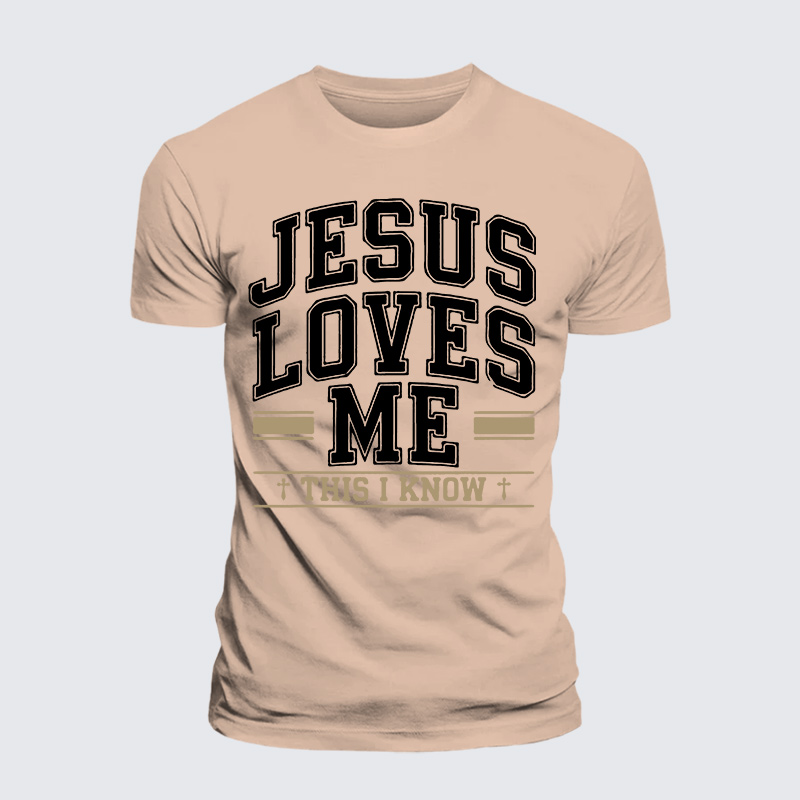 Jesus Love Me This I Know Jesus God Christian Premium Mercerized Cotton Tee