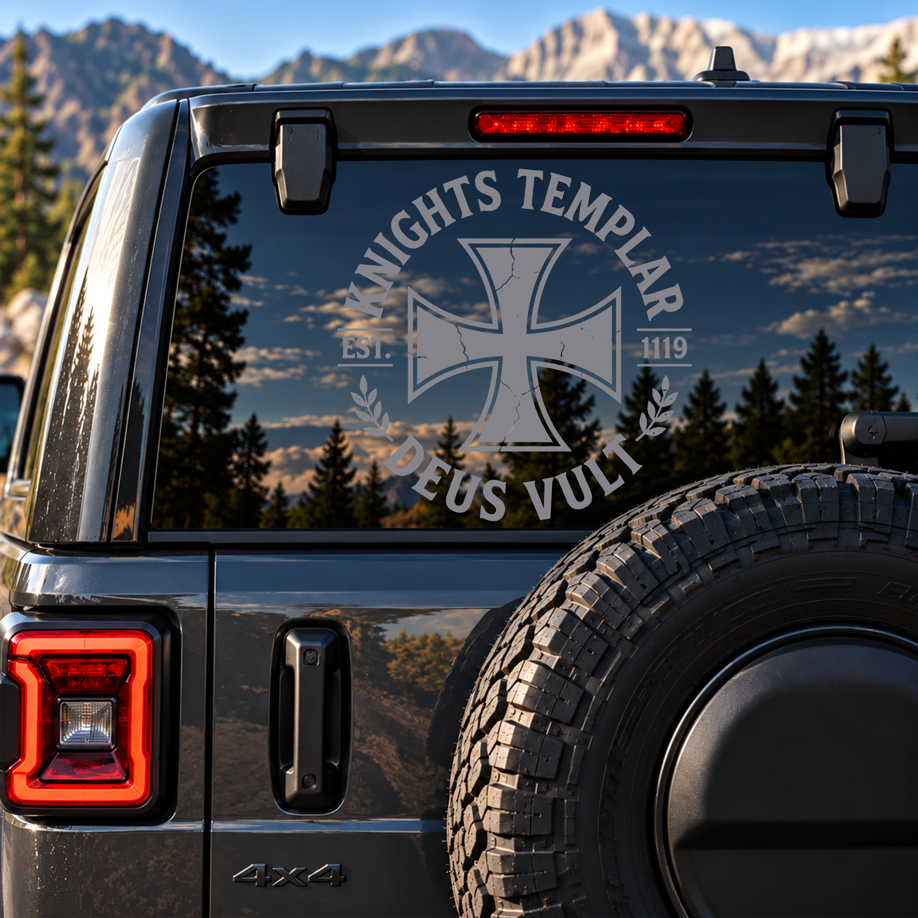 Car & Truck Vinyl Decals - Knights Templar Deus Vult