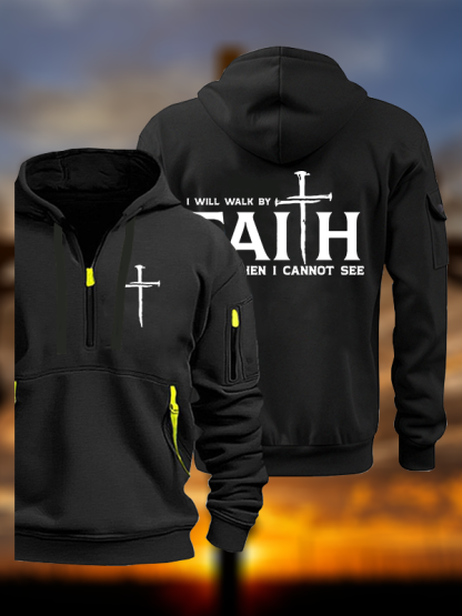I Will Walk By Faith Jesus God Christian Zipper Hoodies