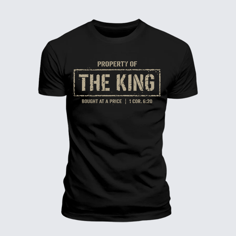 Man Of God Husband Dad Jesus God Christian Cotton T-Shirt