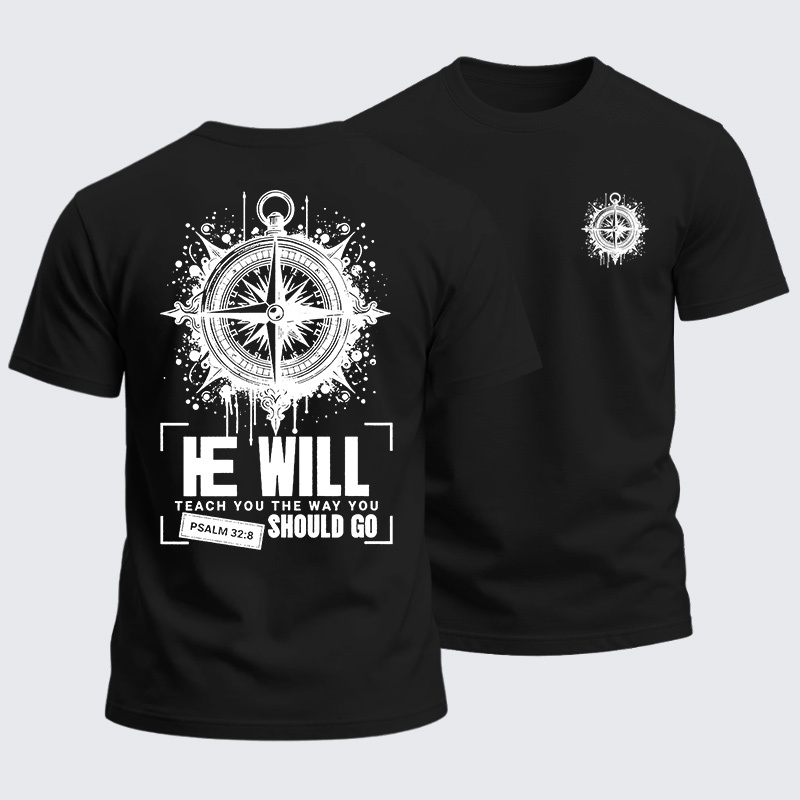 Man Of God Husband Dad Jesus God Christian Cotton T-Shirt