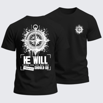 Heavyweight Cotton Tee - He Will Teach You The Way You Should Go