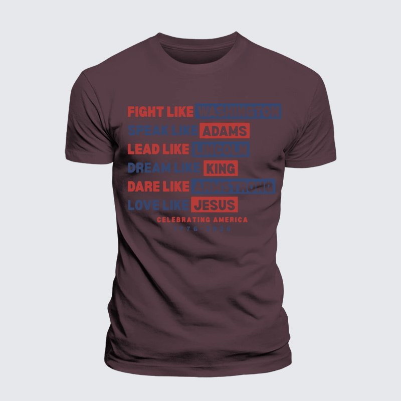 Love Like Jesus God Christian Premium Mercerized Cotton Tee