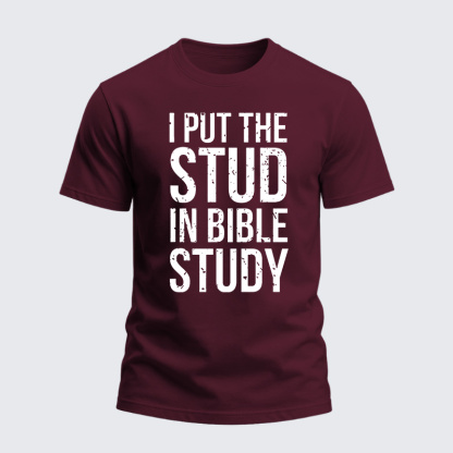 Heavyweight Cotton Tee - I Put The Stud in Bible Study