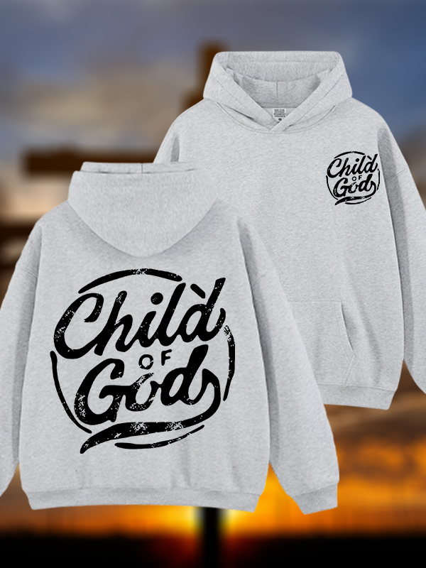 Child Of God Jesus God Christian Plush Fleece-Lined Hoodie