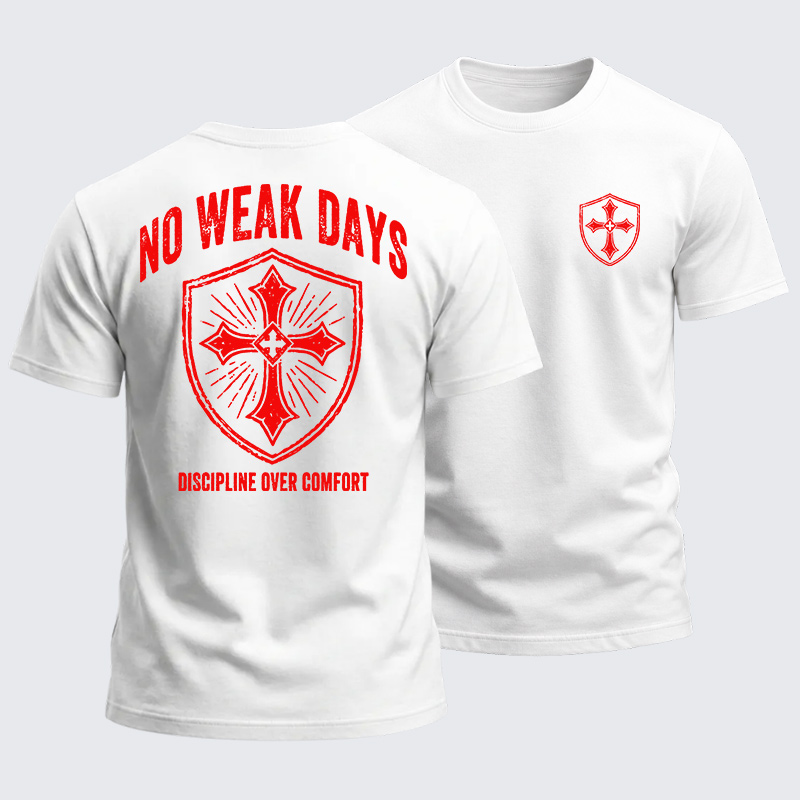 Heavyweight Cotton Tee - No Weak Days 