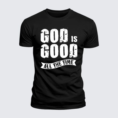 God Is Good All The Time Jesus God Christian  – Luxe Mercerized Interlock Cotton Tee