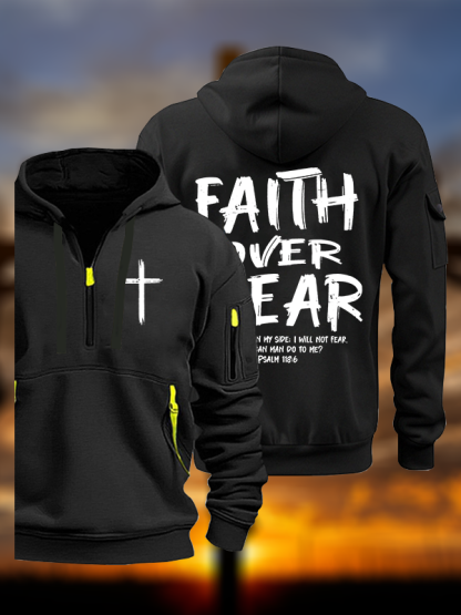 Faith Over Fear Jesus God Christian Zipper Hoodies