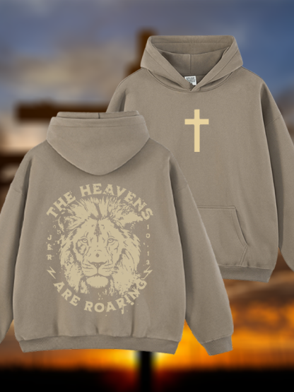 The Heavens Jesus God Christian Plush Fleece-Lined Hoodie