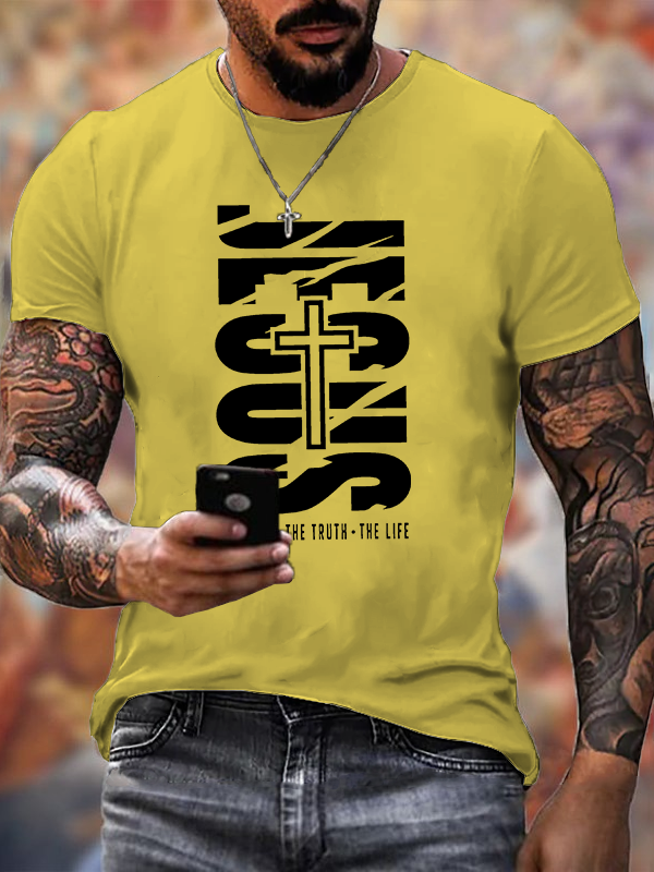 Jesus The Way The Truth The Life Jesus God Christian Cotton T-Shirt