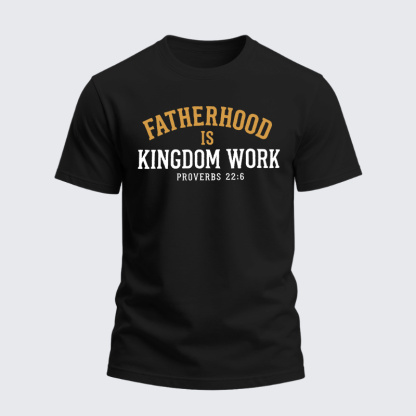 Heavyweight Cotton Tee - Fatherhood is Kingdom Work