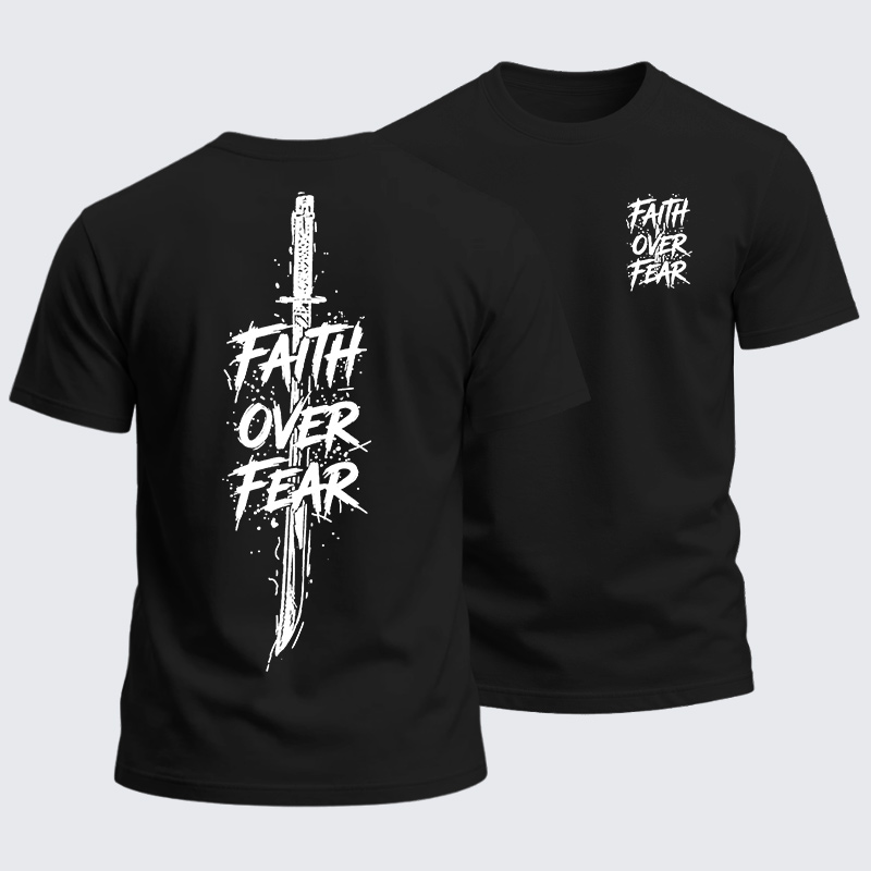 Heavyweight Cotton Tee - Faith Over Fear
