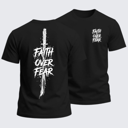 Heavyweight Cotton Tee - Faith Over Fear